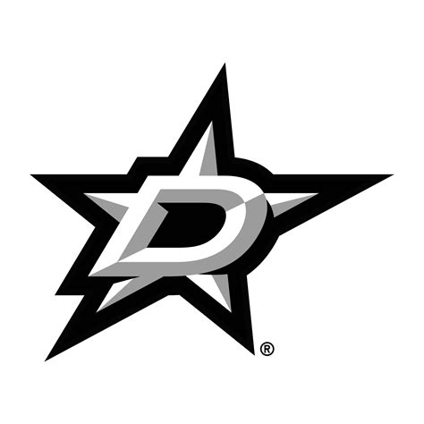 dallas stars logo black and white